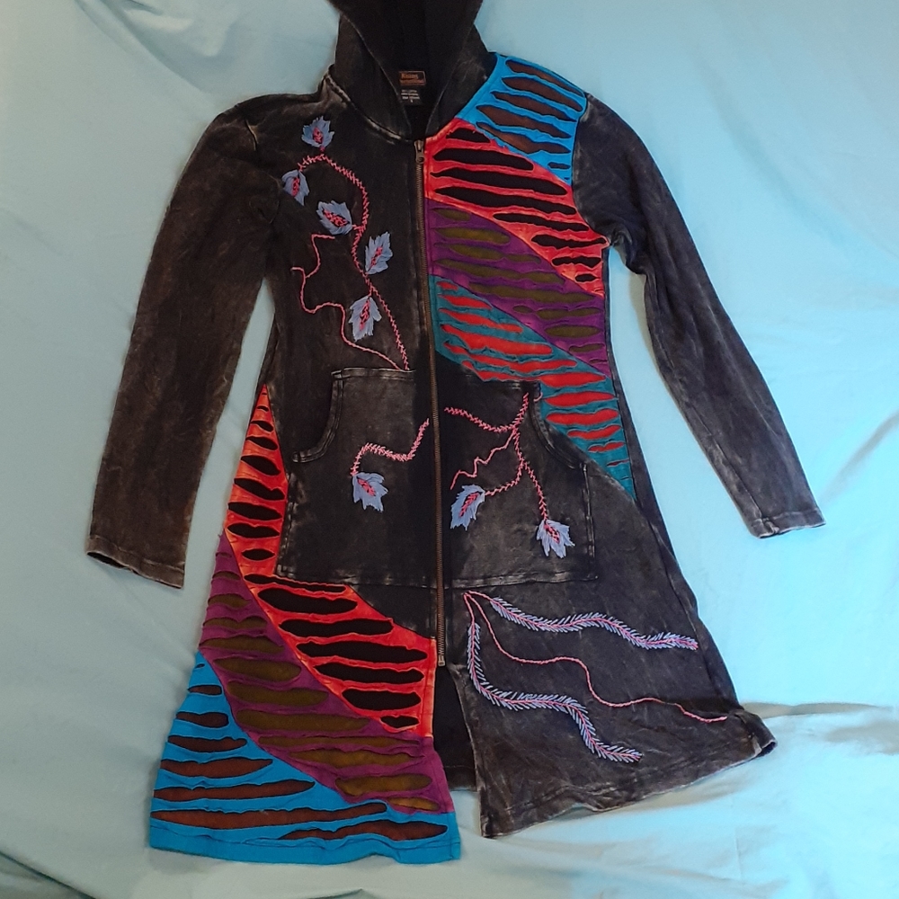 Rising International long zip-up Hoodie